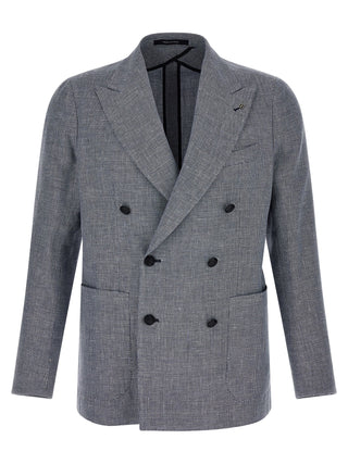 Tagliatore Blue Linen Blazer