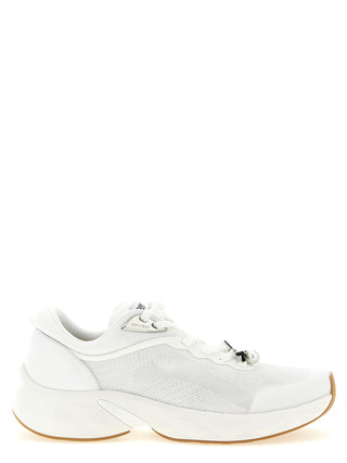 Jimmy Choo White Tencel Athletic Sneakers
