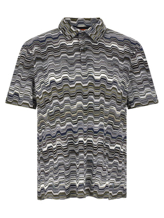 Missoni Bicolor Cotton Polo Shirt