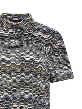 Missoni Bicolor Cotton Polo Shirt