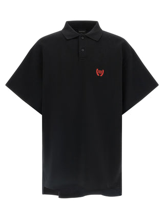 Balenciaga Black Cotton Polo Shirt
