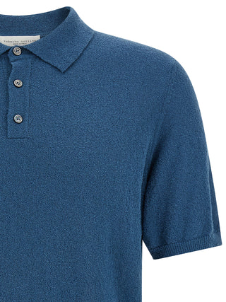 Roberto Collina Blue Cotton Polo Shirt