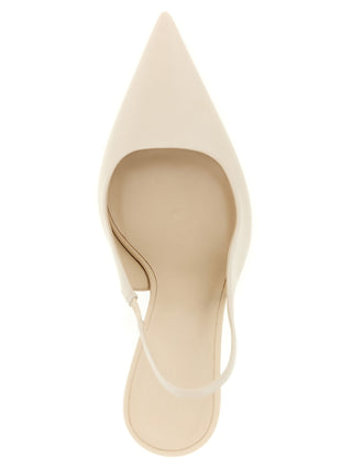 Brunello Cucinelli White Leather High Heel Pumps