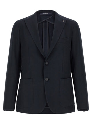 Tagliatore Blue Cotton Blazer