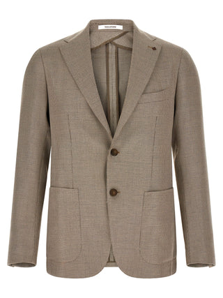 Tagliatore Brown Cotton Blazer