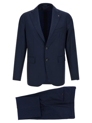 Tagliatore Blue Virgin Wool Two-Piece Suit