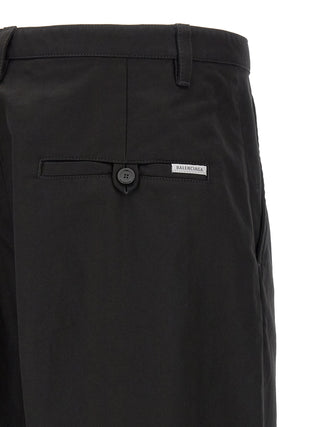 Balenciaga Black Cotton Chino Pants