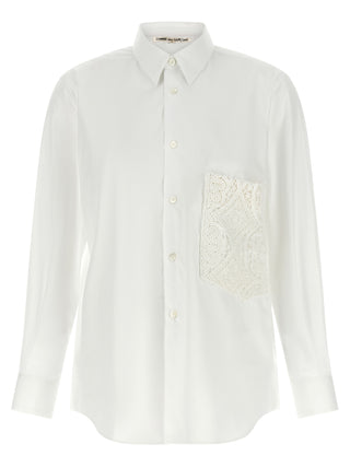 Comme Des Garçons White Cotton Blouse