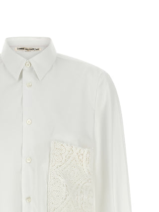 Comme Des Garçons White Cotton Blouse