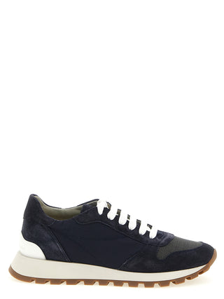 Brunello Cucinelli Blue Polyester Athletic Sneakers