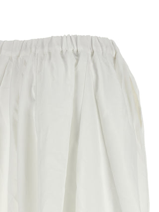 Comme Des Garçons White Polyester Casual Pants