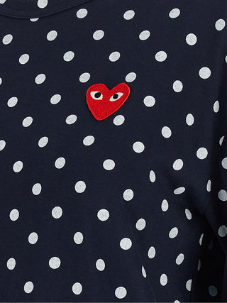 Comme Des Garçons Play Blue Cotton Long Sleeve T-Shirt