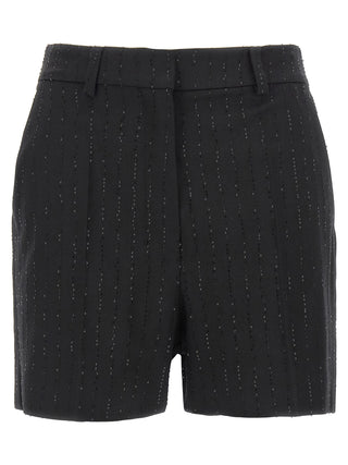 Max Mara Black Virgin Wool Bermuda Shorts