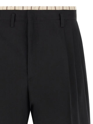 Maison Margiela Black Wool Bermuda Shorts