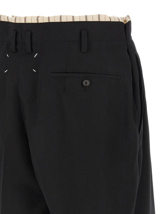 Maison Margiela Black Wool Bermuda Shorts