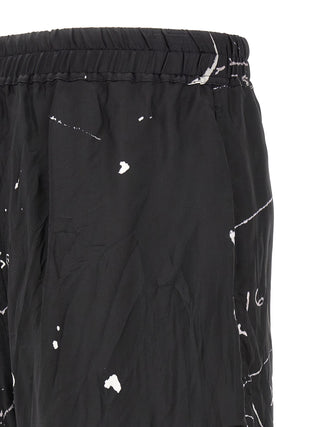 Rick Owens Bicolor Viscose Bermuda Shorts