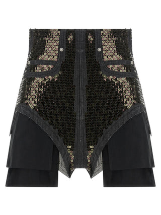 Rick Owens Black Cotton Bermuda Shorts
