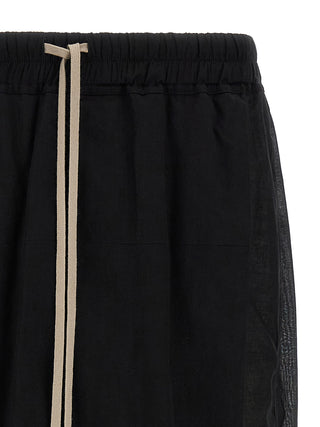 Rick Owens Black Cotton Bermuda Shorts