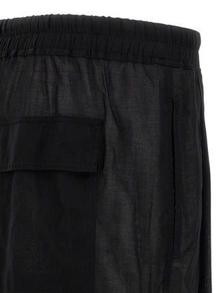 Rick Owens Black Cotton Bermuda Shorts