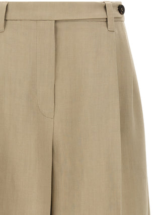 Brunello Cucinelli Beige Viscose Bermuda Shorts