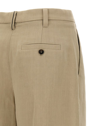 Brunello Cucinelli Beige Viscose Bermuda Shorts