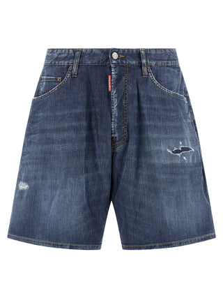 Dsquared² Blue Cotton Bermuda Shorts