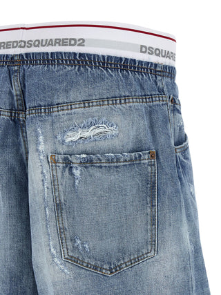 Dsquared² Blue Cotton Bermuda Shorts