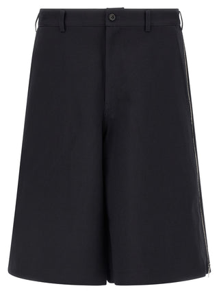 Comme Des Garçons Blue Polyester Bermuda Shorts