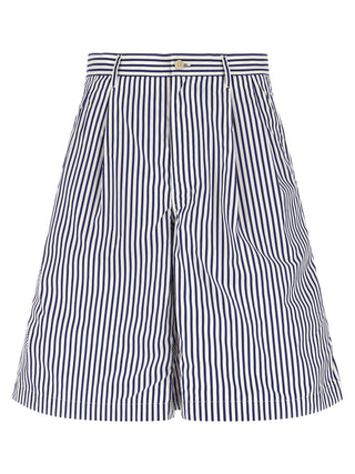 Comme Des Garçons Blue Cotton Bermuda Shorts