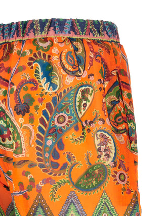Etro Paisley Print Ramie Bermuda Shorts
