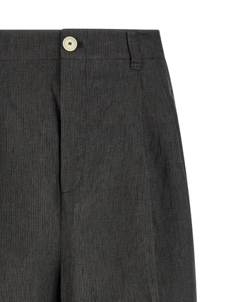 Jacquemus Gray Linen Bermuda Shorts
