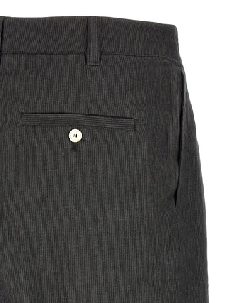 Jacquemus Gray Linen Bermuda Shorts