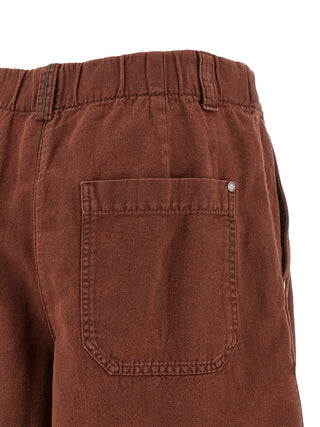 Brunello Cucinelli Multicolor Cotton Bermuda Shorts