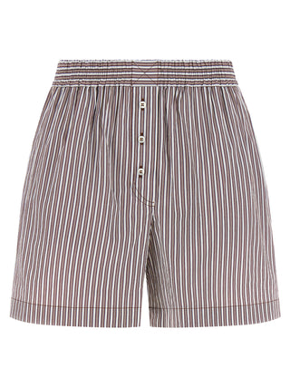 Brunello Cucinelli Bordeaux Cotton Bermuda Shorts