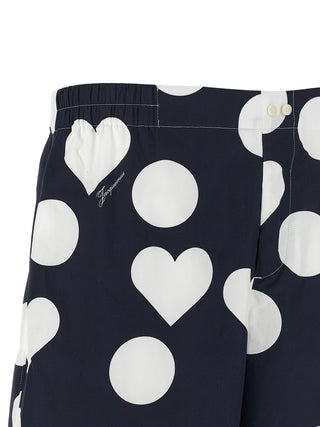 Jacquemus Blue Cotton Bermuda Shorts