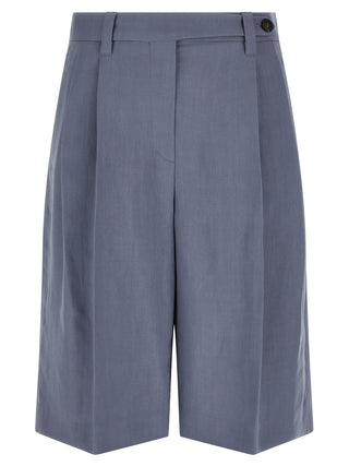 Brunello Cucinelli Blue Viscose Bermuda Shorts