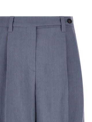 Brunello Cucinelli Blue Viscose Bermuda Shorts