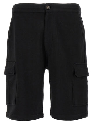 Brunello Cucinelli Black Cotton Bermuda Shorts