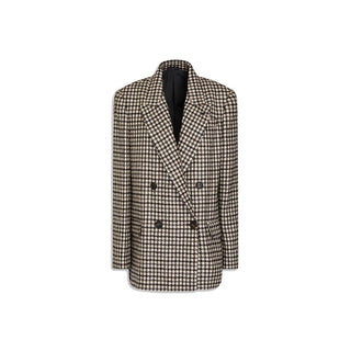 Brunello Cucinelli Brown Alpaca Leather Blazer