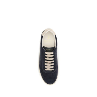 Brunello Cucinelli Brown Calf Leather Bos Taurus Low Top Sneakers