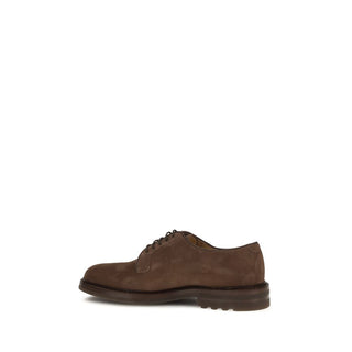 Brunello Cucinelli Brown Calf Leather Oxfords And Derbies