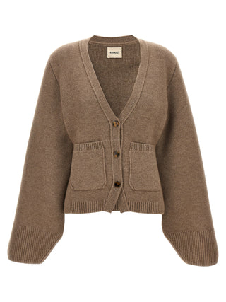 Khaite Brown Cashmere Cardigan