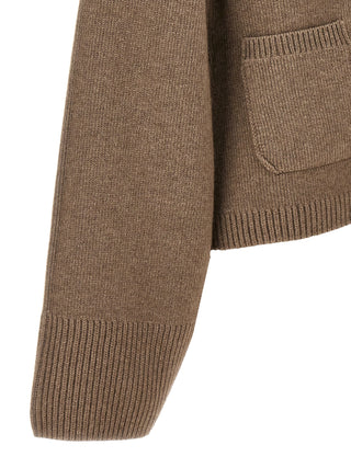 Khaite Brown Cashmere Cardigan