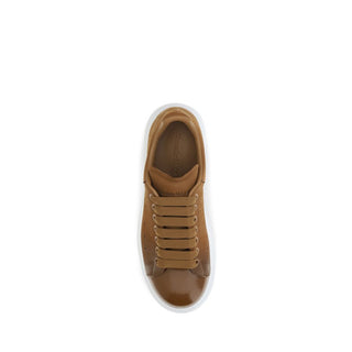 Alexander McQueen Brown Calf Leather Chunky Sneakers