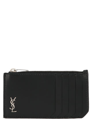 Saint Laurent Black Calfskin Cardholder