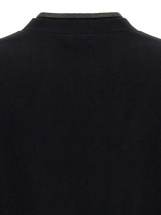 Brunello Cucinelli Black Cotton T-Shirt
