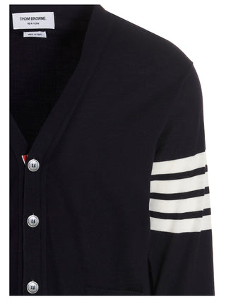Thom Browne Blue Merino Wool Cardigan