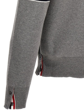Thom Browne Gray Cotton Cardigan