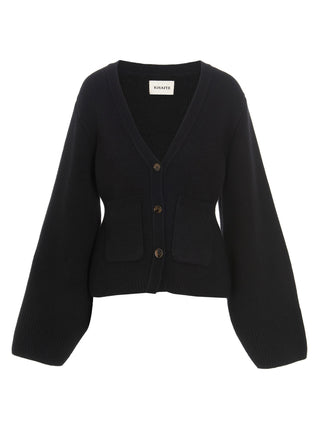 Khaite Black Cashmere Cardigan