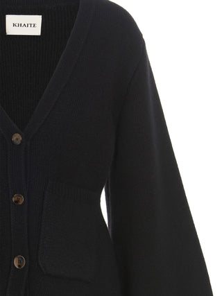 Khaite Black Cashmere Cardigan